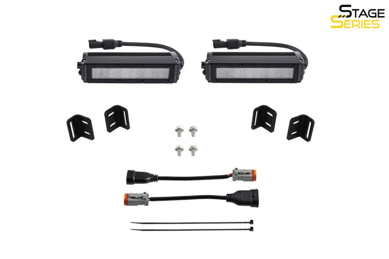Diode Dynamics SS6 LED Fog Light Kit - Amber Wide fits 2023-2026 Toyota Sequoia / 2022-2024 Toyota Tundra - Side View