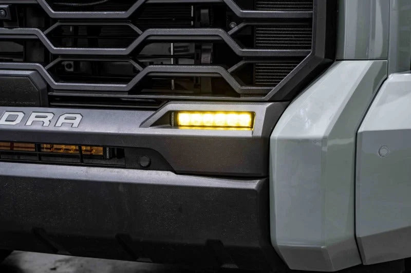 Diode Dynamics SS6 LED Fog Light Kit - Amber Wide fits 2023-2026 Toyota Sequoia / 2022-2024 Toyota Tundra - Back View