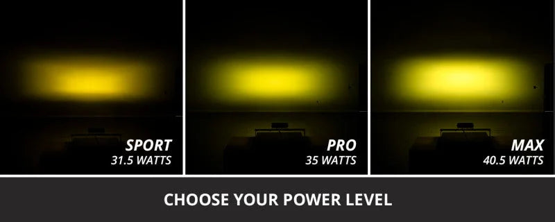 Diode Dynamics SS6 Max Yellow Combo Flush ABL (single) 3000K - Side View