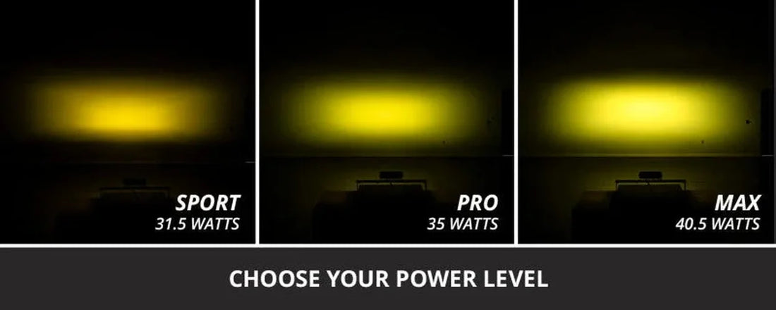 Diode Dynamics SS6 Max Yellow Combo Flush ABL (single) 3000K - Side View