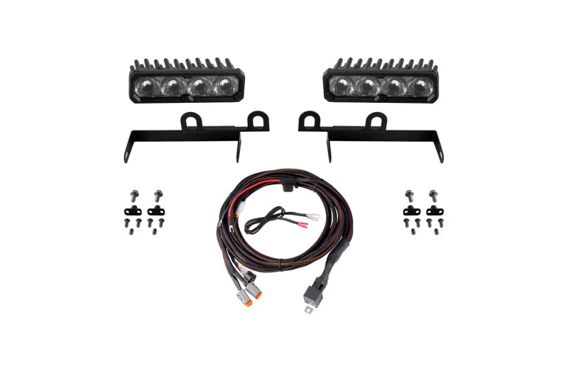 Diode Dynamics SS6 Sport LED Kit White Driving 6000K fits 2013-2018 Ram 1500 - Installation View