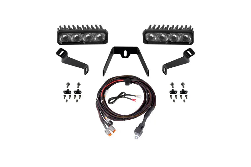 Diode Dynamics SS6 Sport LED Kit White Driving 6000K fits 2015-2017 Subaru WRX - Installation View