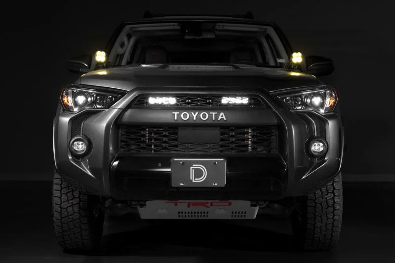 Diode Dynamics SS6 Sport LED Kit Yellow Driving 3000K fits 2014-2024 Toyota 4RUNNER - Installation View