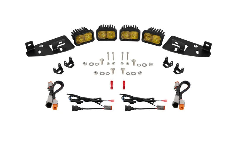 Diode Dynamics SSC2 LED Fog Pocket Kit for 2019-Present Ram - Yellow Sport - Main Product View