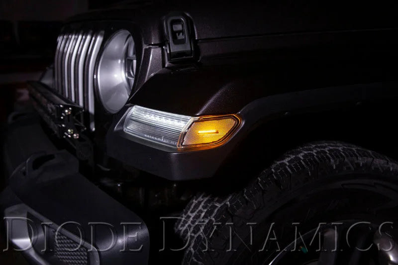 Diode Dynamics Sidemarkers Clear fits 2020-2024 Jeep Gladiator / Wrangler - Back View