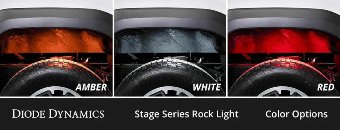 Diode Dynamics Single-Color Rock Light Installer Kit (12-pack) - Installation View