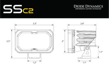 Load image into Gallery viewer, Diode Dynamics Stage Series 1 In Roll Bar Reverse Light Kit SSC2 Sport (Pair) - Side View