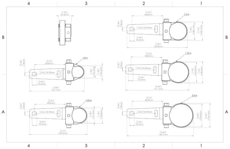 Diode Dynamics Stage Series 1.875 inch Roll Bar Mount Kit (One) - Additional View 5