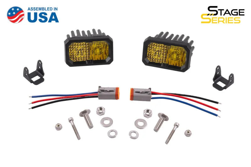 Diode Dynamics Stage Series 2 In LED Pod Pro - Yellow Combo Standard ABL (Pair) - Installation View
