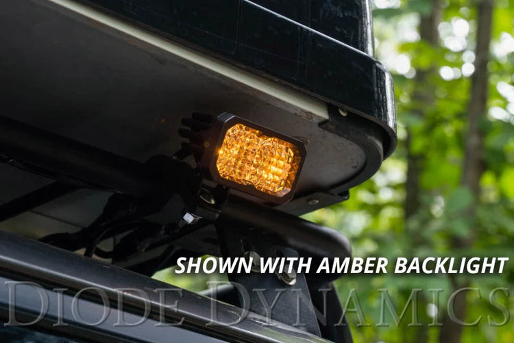 Diode Dynamics Stage Series 2 In LED Pod Sport - White Combo Standard ABL (Pair) - Side View