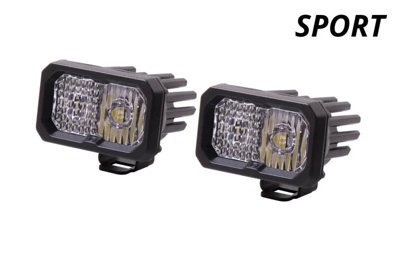 Diode Dynamics Stage Series 2 In LED Pod Sport - White Flood Standard RBL (Pair) - Additional View 9