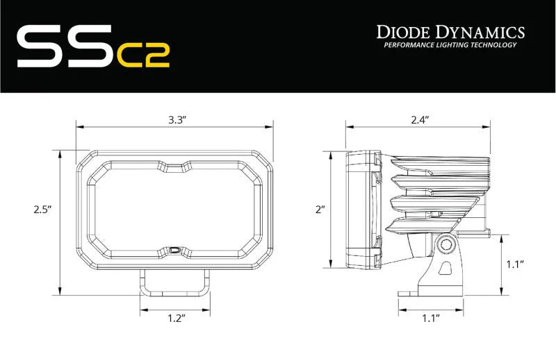 Diode Dynamics Stage Series 2 In Roll Bar Reverse Light Kit SSC2 Sport (Pair) - Installation View