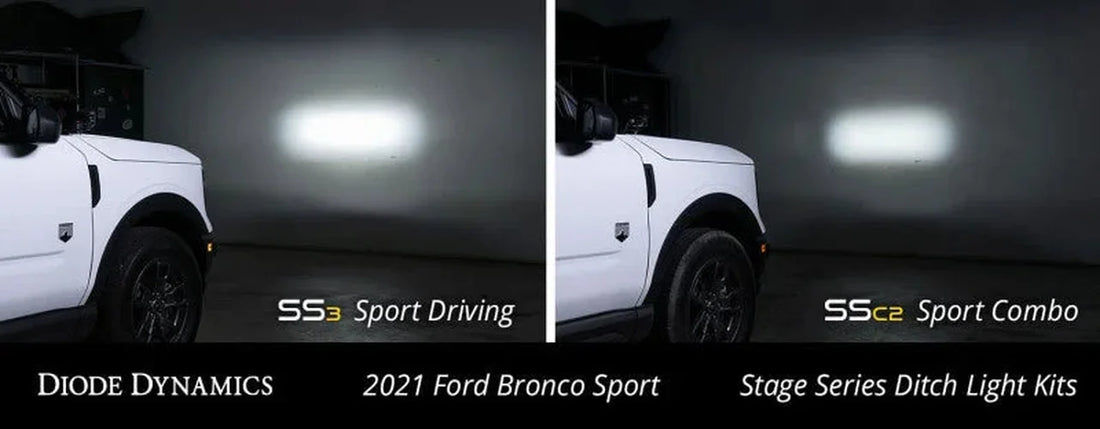 Diode Dynamics 2021 Ford Bronco Stage Series 2in LED Ditch Light Kit - Sport Yellow Pro Combo - Additional View 5