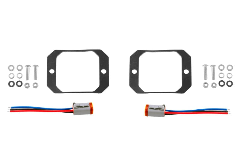 Diode Dynamics Stage Series C1 Flush Mount Mounting Kit Each - Installation View