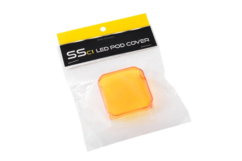 Diode Dynamics Stage Series C1 LED Pod Cover - Yellow Each - Installation View