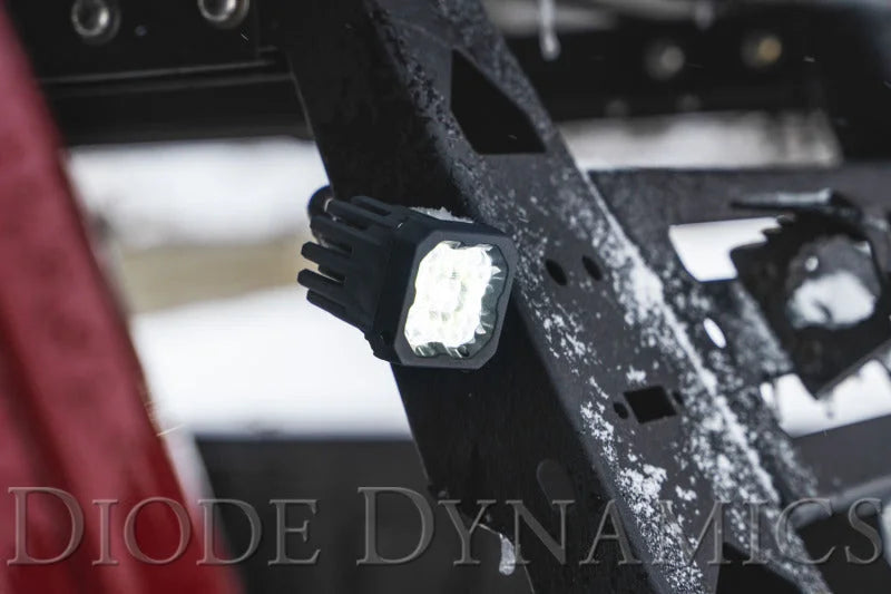 Diode Dynamics Stage Series C1 LED Pod Pro - White Flood Standard ABL Each - Back View
