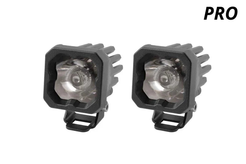 Diode Dynamics Stage Series C1 LED Pod Pro - White Spot Standard ABL (Pair) - Back View