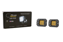 Load image into Gallery viewer, Diode Dynamics Stage Series C1 LED Pod Pro - Yellow Flood Flush ABL (Pair) - Side View