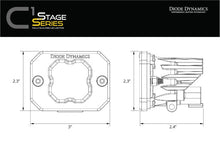 Load image into Gallery viewer, Diode Dynamics Stage Series C1 LED Pod Pro - Yellow Flood Flush ABL (Pair) - Back View