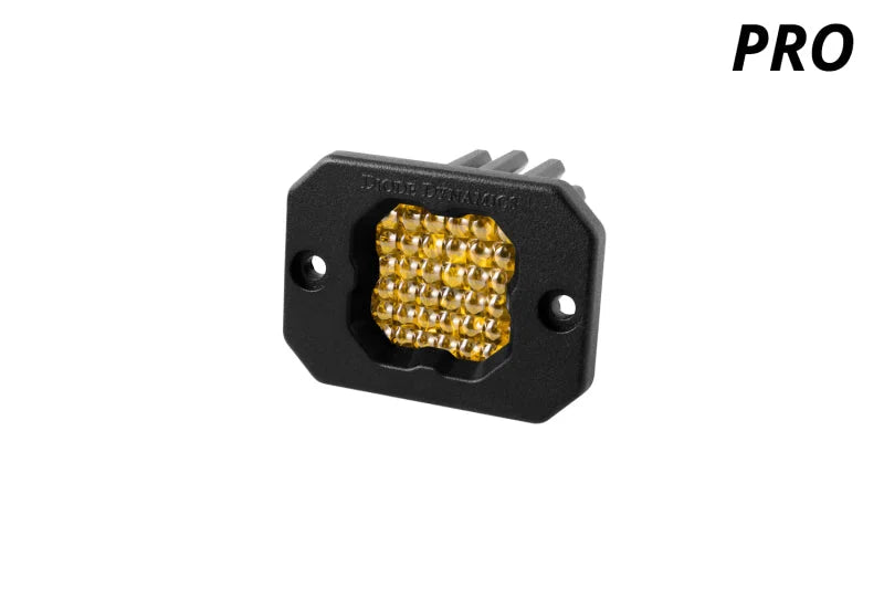 Diode Dynamics Stage Series C1 LED Pod Pro - Yellow Flood Flush ABL Each - Installation View