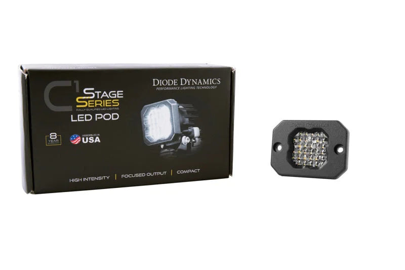 Diode Dynamics Stage Series C1 LED Pod Sport - White Flood Flush ABL Each - Installation View