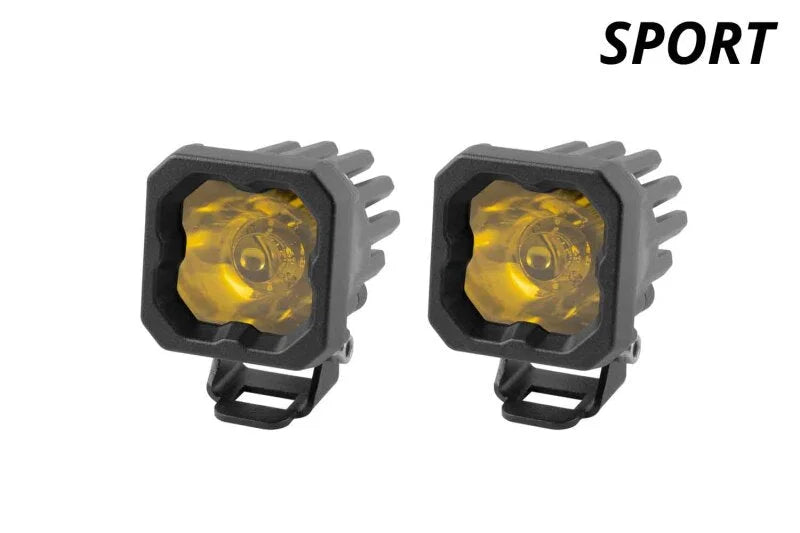Diode Dynamics Stage Series C1 LED Pod Sport - Yellow Spot Standard ABL (Pair) - Installation View