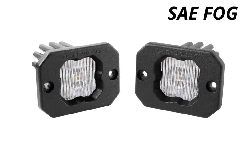 Diode Dynamics Stage Series C1 LED Pod - White SAE Fog Flush ABL (Pair) - Installation View