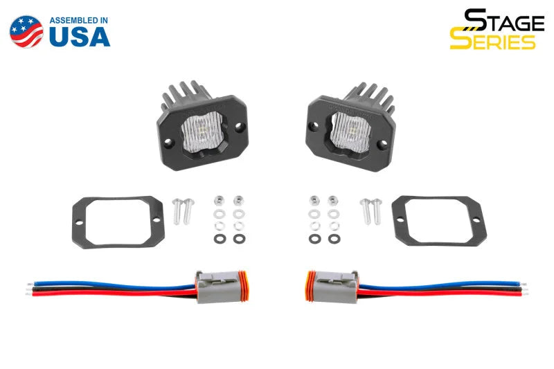 Diode Dynamics Stage Series C1 LED Pod - White SAE Fog Flush ABL (Pair) - Additional View 6