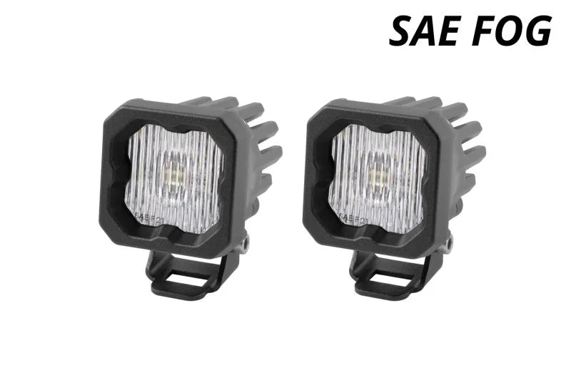 Diode Dynamics Stage Series C1 LED Pod - White SAE Fog Standard ABL (Pair) - Side View