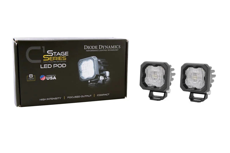 Diode Dynamics Stage Series C1 LED Pod - White SAE Fog Standard ABL (Pair) - Additional View 5