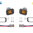 Load image into Gallery viewer, Diode Dynamics Stage Series C1 LED Pod - Yellow SAE Fog Flush ABL (Pair) - Back View