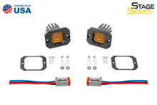 Load image into Gallery viewer, Diode Dynamics Stage Series C1 LED Pod - Yellow SAE Fog Flush ABL (Pair) - Back View
