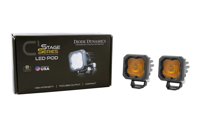 Diode Dynamics Stage Series C1 LED Pod - Yellow SAE Fog Standard ABL (Pair) - Additional View 6