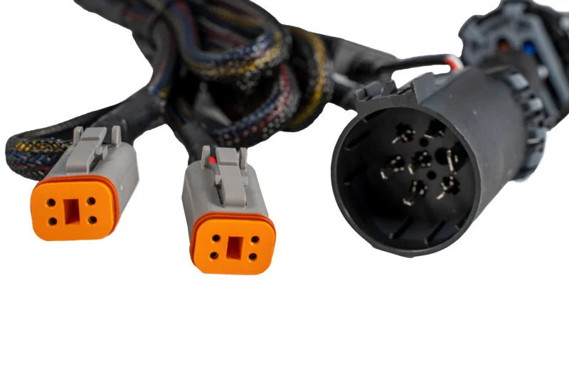 Diode Dynamics Stage Series C1R 7-pin Dual-Output Trailer Wiring Harness - Back View