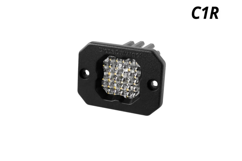 Diode Dynamics Stage Series C1R - White Flood Flush Mount LED Pod (one) - Main Product View
