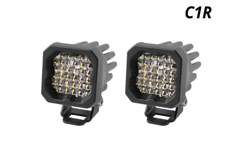 Diode Dynamics Stage Series C1R - White Flood Standard LED Pod (Pair) - Main Product View