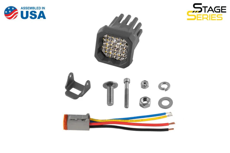 Diode Dynamics Stage Series C1R - White Flood Standard LED Pod (one) - Side View