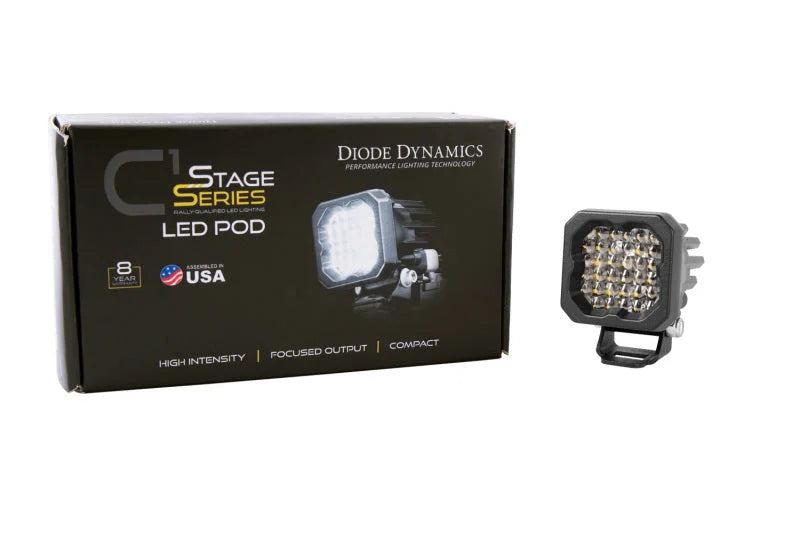 Diode Dynamics Stage Series C1R - White Flood Standard LED Pod (one) - Back View