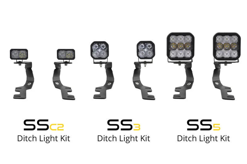 Diode Dynamics Stage Series Ditch Light Kit for 2019-Present Ram SS5 Sport - White Combo - Back View