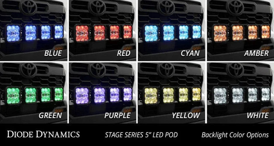 Diode Dynamics 2024 Toyota Tacoma Stage Series Grille Bracket Kit - Back View