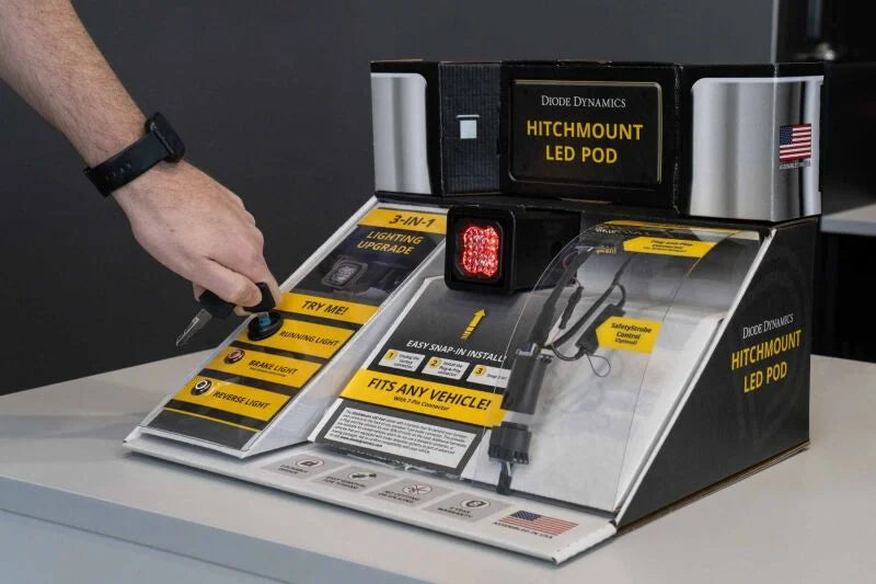Diode Dynamics Stage Series HitchMount POP Countertop Display - Side View