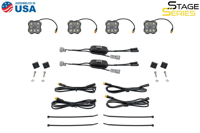Diode Dynamics Stage Series LED Bed Light Kit for Toyota Tacoma- White Diffused - Side View