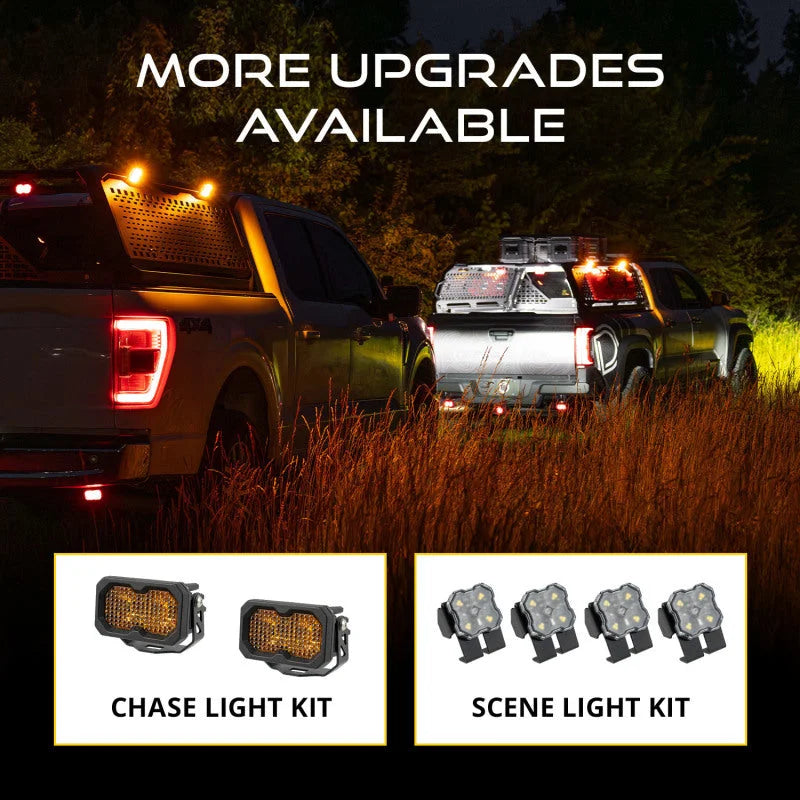 Diode Dynamics Stage Series LED Bed Light Kit for Kuat IBEX Bed Rack - Back View