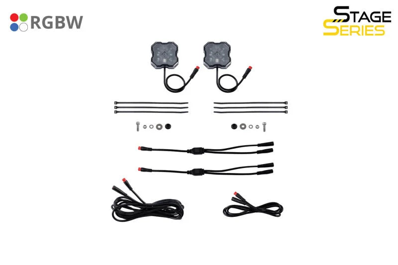 Diode Dynamics Stage Series RGBW LED Rock Light (Add-on 2-pack) - Installation View