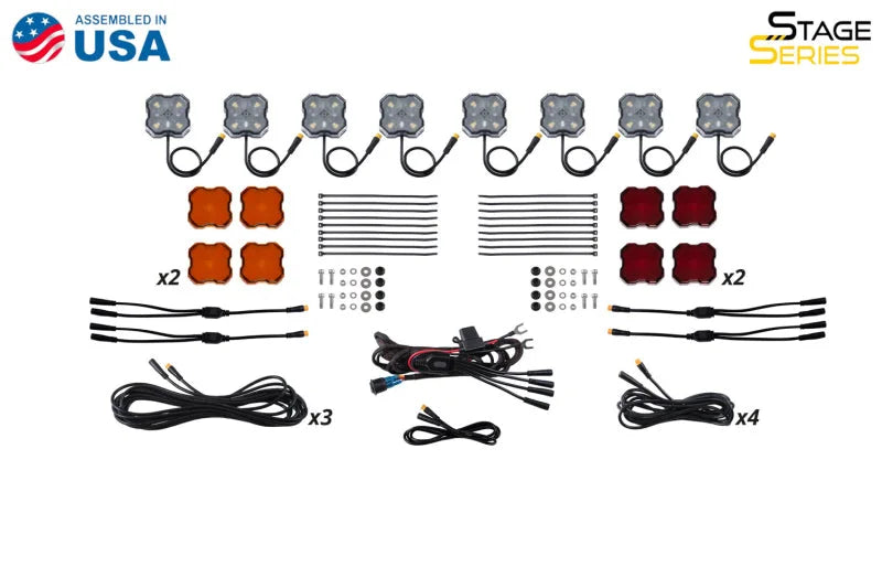 Diode Dynamics Stage Series RGBW LED Rock Light Kit (8-pack) - Additional View 8