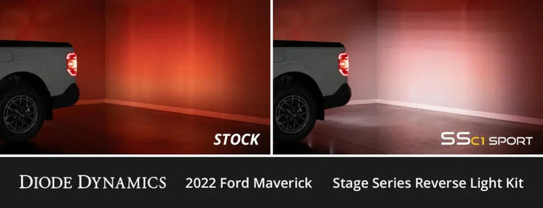 Diode Dynamics 17-22 Ford Super Duty Stage Series Reverse Light Mounting Kit (Brackets Only) - Installation View