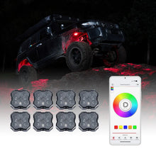 Load image into Gallery viewer, Diode Dynamics Stage Series SXS Rock Light Installer Kit - RGBW M8 (8-pack) - Side View