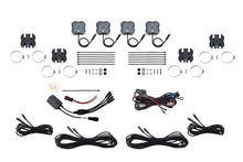 Load image into Gallery viewer, Diode Dynamics Stage Series SXS Rock Light Installer Kit - RGBW M8 w/Controller (4-pack) - Main Product View