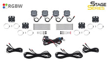Load image into Gallery viewer, Diode Dynamics Stage Series SXS Rock Light Installer Kit - RGBW M8 w/Controller (4-pack) - Additional View 8