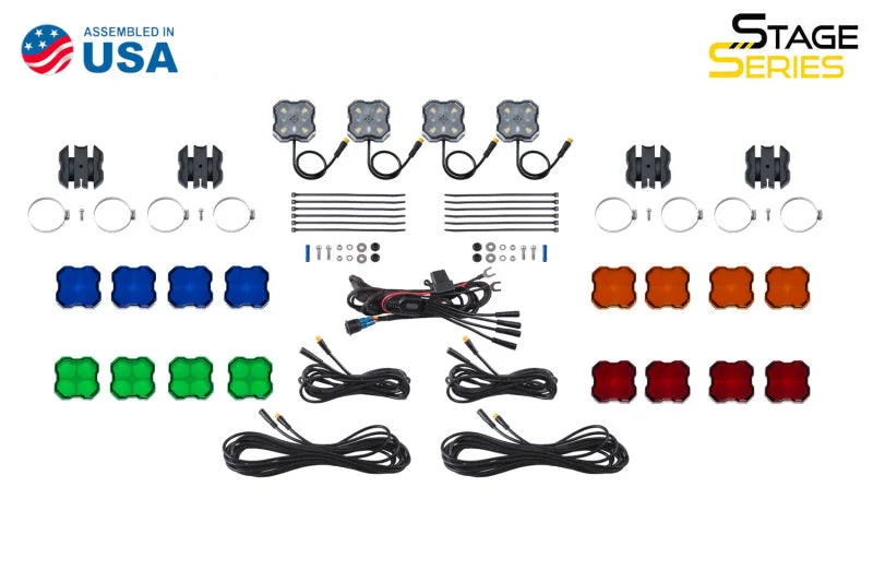 Diode Dynamics Stage Series SXS Rock Light Installer Kit - RGBW M8 w/Controller (4-pack) - Additional View 14